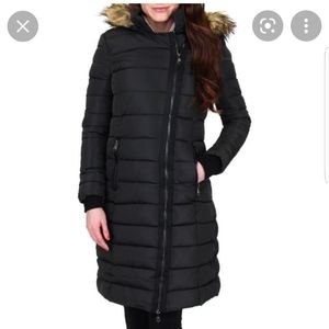 NWT Nanette Lapore Long Black Puffer Coat